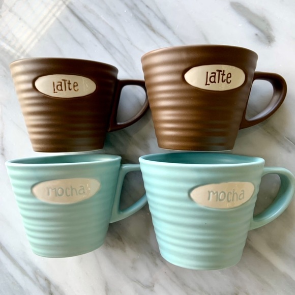 Starbucks 2007•4-Like New Mugs•2 “Latte”•2 “Mocha” - Picture 1 of 13